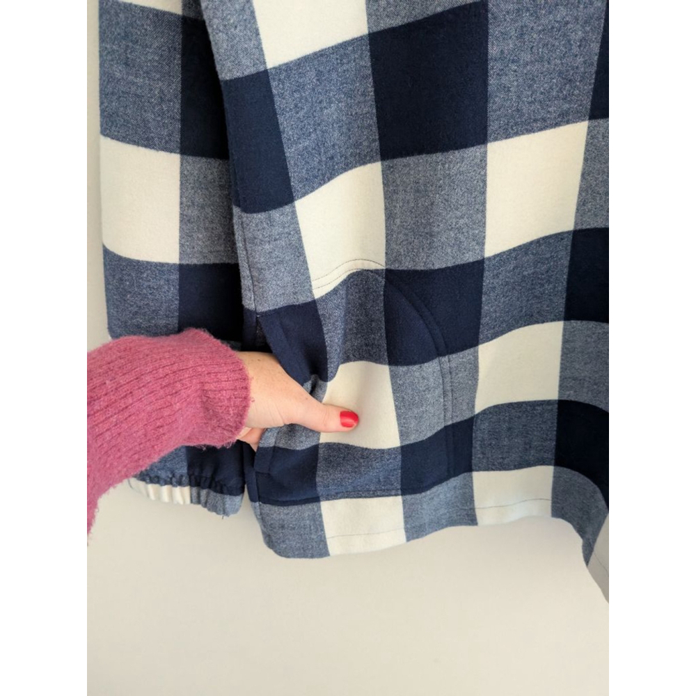Vineyard Vines Buffalo Check Doubleface Funnel Neck Long Sleeve Pullover Size Sm - Picture 4 of 8